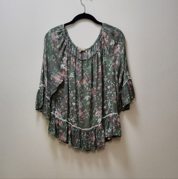 DEMOCRACY Crochet Detail Top Size XL - Picture 2 of 9